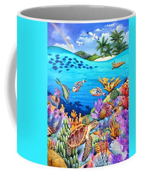 Animal Coffee Mug featuring the photograph Under The Rainbow by MGL Meiklejohn Graphics Licensing