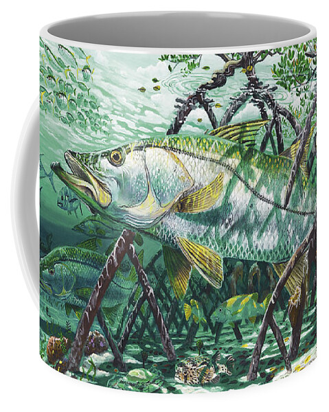 Snook Coffee Mug featuring the painting Undercover In0022 by Carey Chen