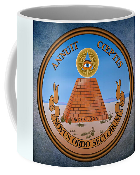 Usa Coffee Mug featuring the digital art United States Seal Reverse by Movie Poster Prints