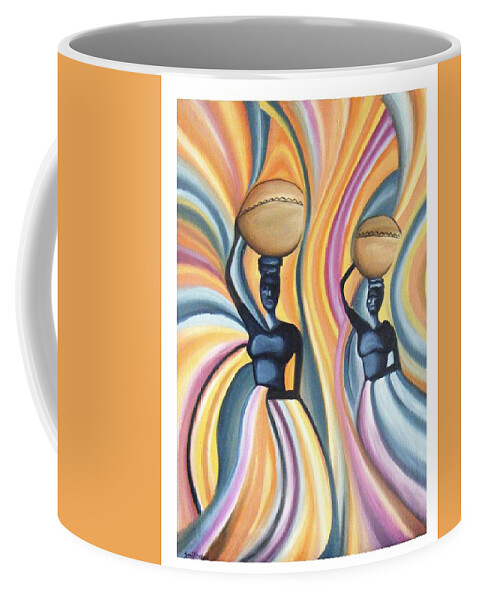 Oil Coffee Mug featuring the painting Unity by Olaoluwa Smith