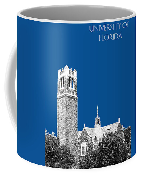 University Coffee Mug featuring the digital art University of Florida - Royal Blue by DB Artist