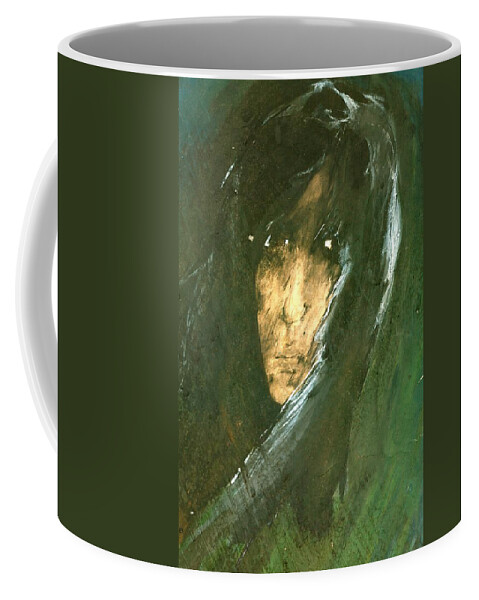 Naive Coffee Mug featuring the painting Unknow by Wojtek Kowalski