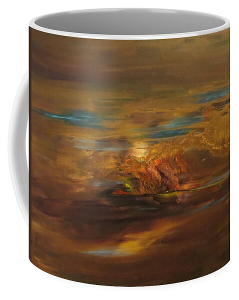 Abstract Coffee Mug featuring the painting Unpredictable by Soraya Silvestri