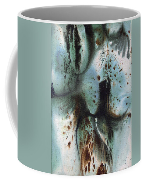 Abstract Coffee Mug featuring the painting Untitled - 711201 by Sam Sidders