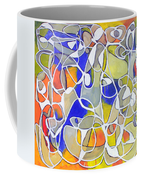 Abstract Coffee Mug featuring the painting Untitled #30 by Steven Miller