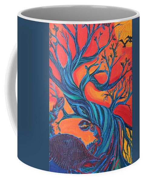 Crab Coffee Mug featuring the painting Untitled by Kate Fortin