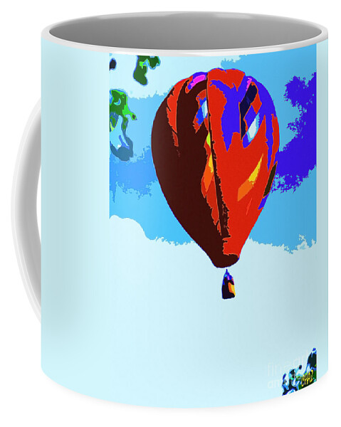 Ballooning Coffee Mug featuring the painting Up Up and Away by CHAZ Daugherty