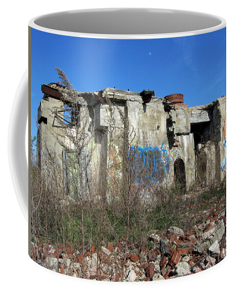 Urban Coffee Mug featuring the photograph Urban Decay Solvay Ruins 7 by Anita Burgermeister