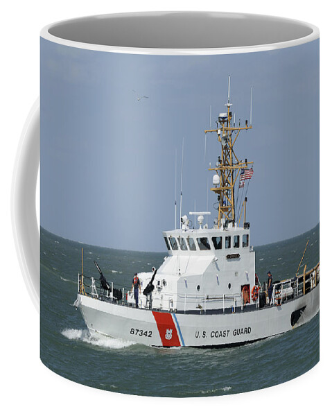 U.s Coast Guard Cutter Coffee Mug featuring the photograph USCG Cutter Shrike by Bradford Martin