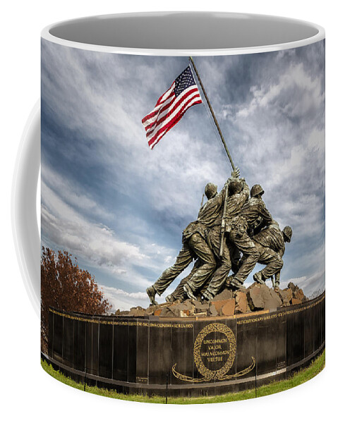 Iwo Jima Coffee Mug featuring the photograph USMC Iwo Jima Memorial by Susan Candelario