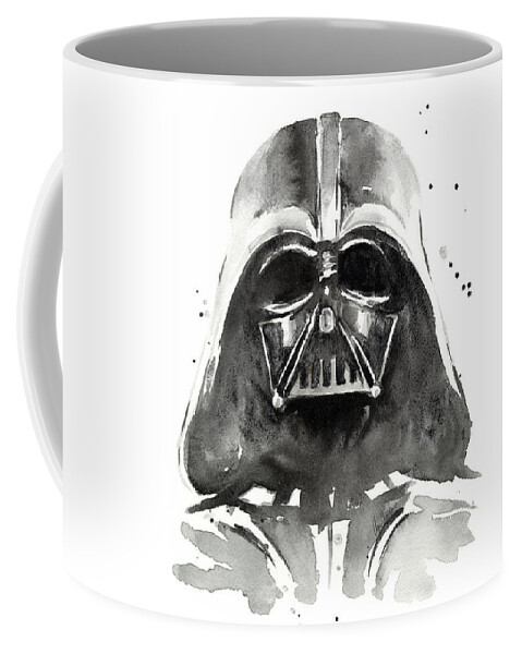 #faatoppicks Coffee Mug featuring the painting Darth Vader Watercolor by Olga Shvartsur