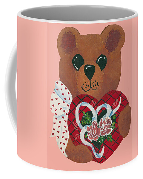 Valentine Coffee Mug featuring the painting Valentine Hug by Barbara McDevitt