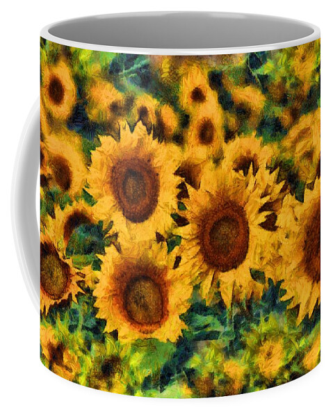 Yellow Coffee Mug featuring the photograph Van Gogh tribute by Mick Flynn