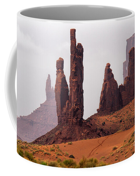 Red Rocks Coffee Mug featuring the photograph Vanguards by Jim Garrison