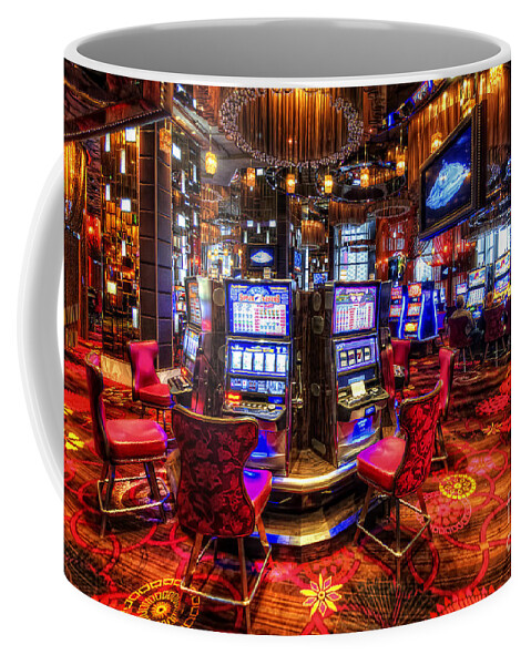 Art Coffee Mug featuring the photograph Vegas Slot Machines 2.0 by Yhun Suarez