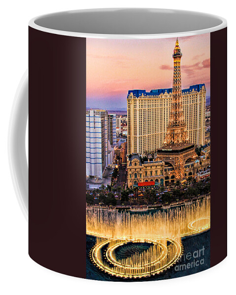 Bellagio Coffee Mug featuring the photograph Vegas water show by Tammy Espino