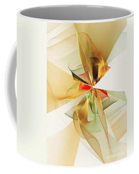 Abstract Coffee Mug featuring the digital art Veildance series 1 by Klara Acel