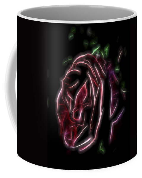 Soft Rose Coffee Mug featuring the digital art Velvet Rose 1 by William Horden