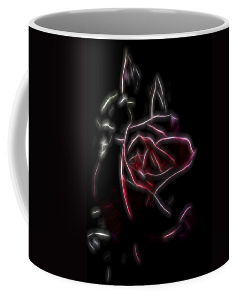 Warm Reds Coffee Mug featuring the digital art Velvet Rose 2 by William Horden