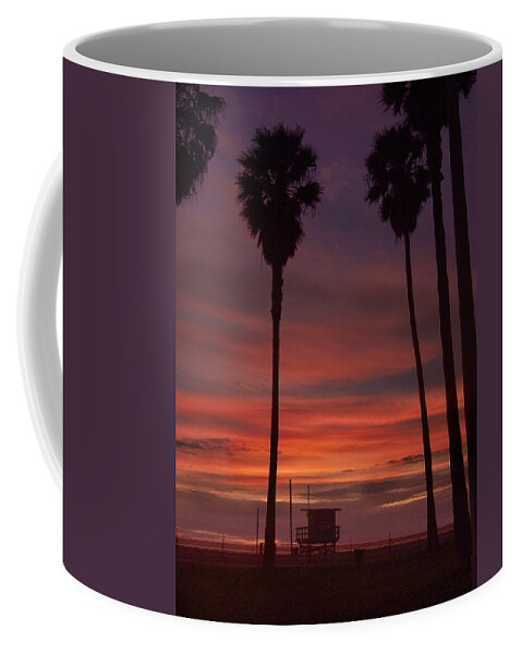 Beach Coffee Mug featuring the photograph Venice Beach Sunset by Steve Ondrus