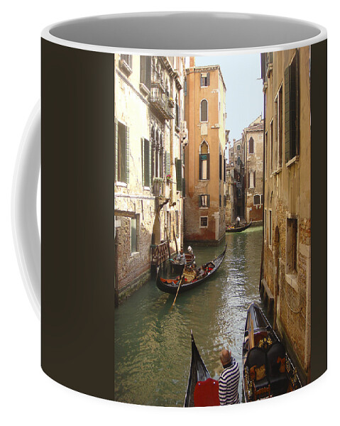 Europe Coffee Mug featuring the photograph Venice Gondolas by Karen Zuk Rosenblatt
