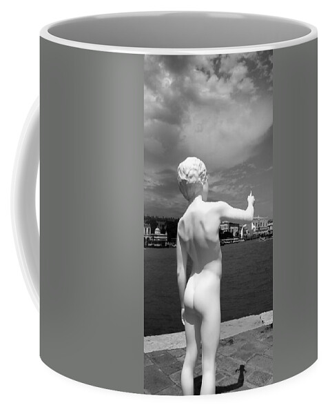Boy With Frog Coffee Mug featuring the photograph Venice Statue 2 by Andrew Fare