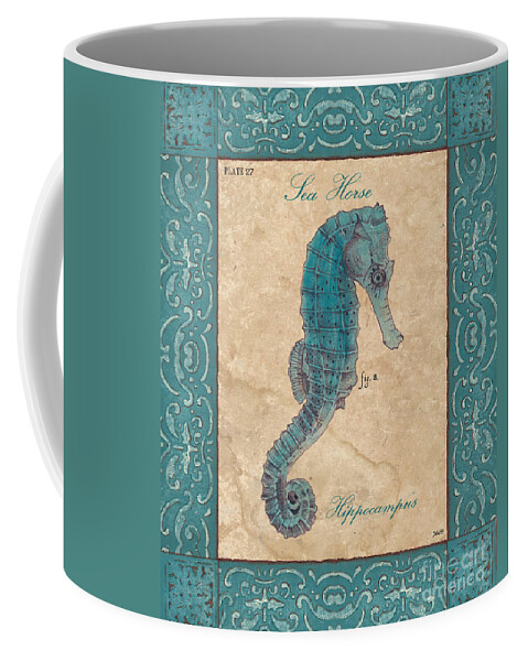 Coastal Coffee Mug featuring the painting Verde Mare 3 by Debbie DeWitt