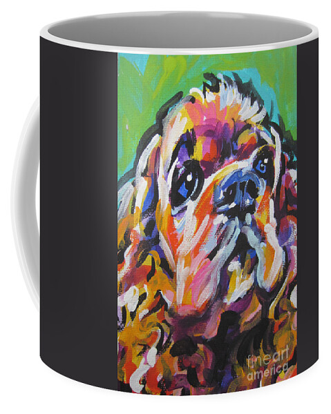 American Cocker Spaniel Coffee Mug featuring the painting Very Cocky by Lea S