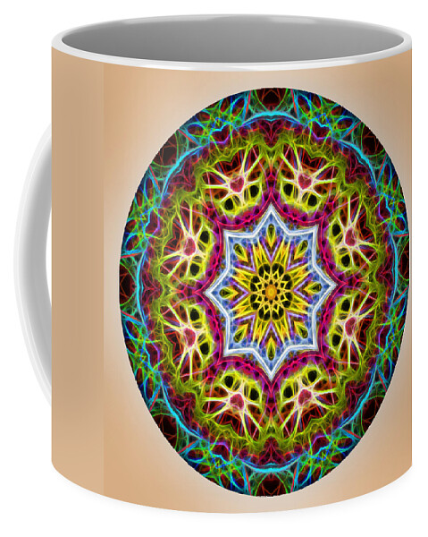 Mandala Coffee Mug featuring the photograph Vibrant Mandala by Beth Sawickie