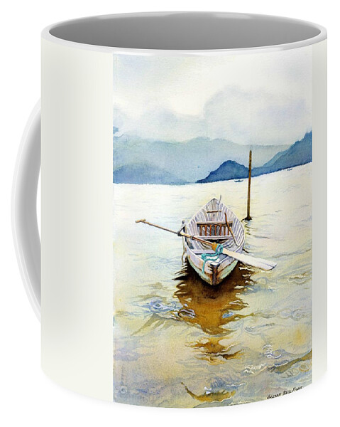 Boat Coffee Mug featuring the painting Vietnam Boat by Brenda Beck Fisher