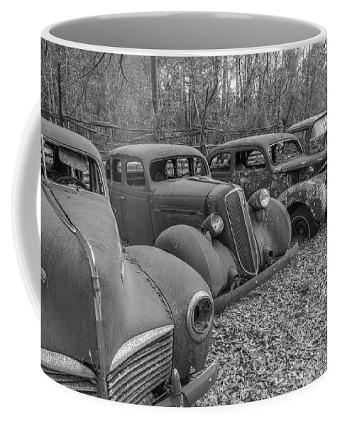 Chevy Coffee Mug featuring the photograph Vintage Autos Last Resting Place by Valerie Cason