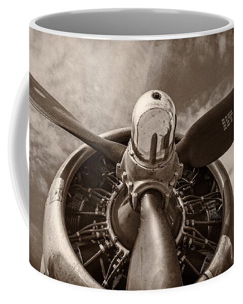 3scape Coffee Mug featuring the photograph Vintage B-17 by Adam Romanowicz