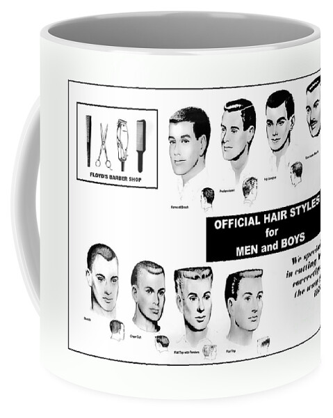 Vintage Coffee Mug featuring the photograph Vintage Barber Haircut Poster by Action