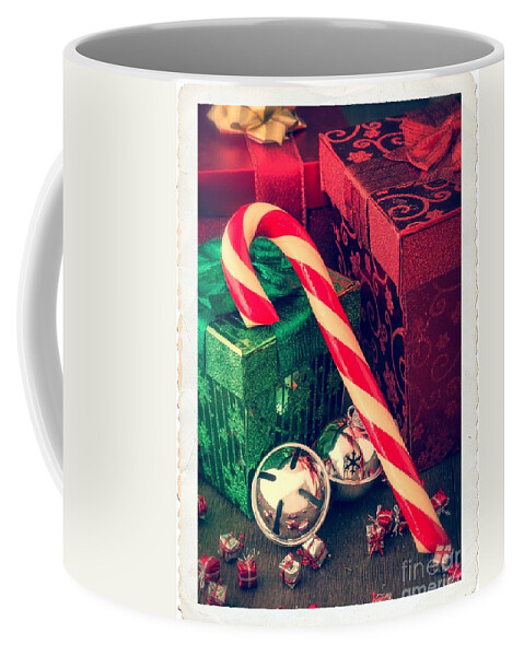 Vintage Coffee Mug featuring the photograph Vintage Christmas Candy Cane by Edward Fielding