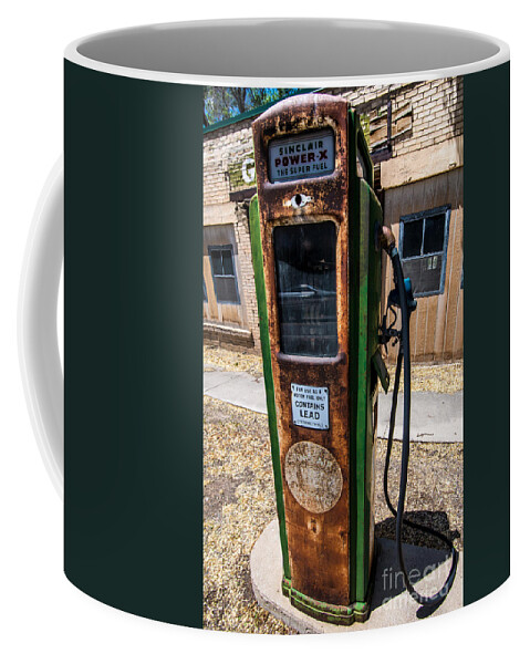 Vintage Coffee Mug featuring the photograph Vintage Gas Pump Station - Scipio - Utah by Gary Whitton