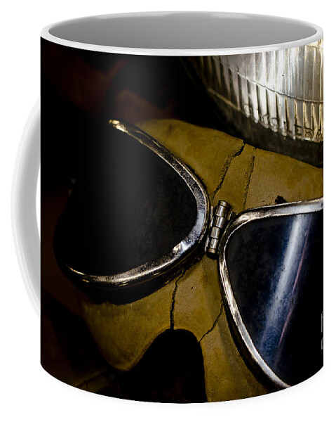 Motorcycles Coffee Mug featuring the photograph Vintage Motorcycle Goggles by Wilma Birdwell