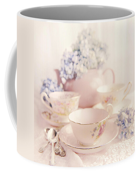 Kitchen Coffee Mug featuring the photograph Vintage Teacups by Theresa Tahara