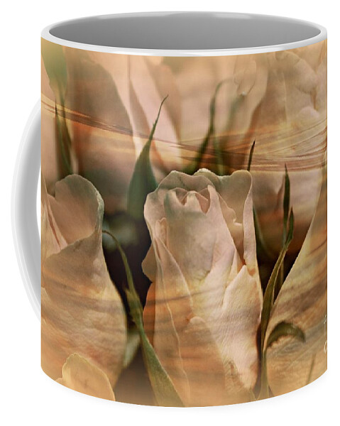 Roses Coffee Mug featuring the photograph Vintage Water Rose Abstract by Judy Palkimas