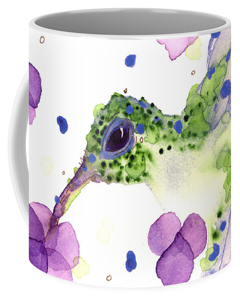 Hummingbird In Flowers Coffee Mug featuring the painting Violet by Dawn Derman