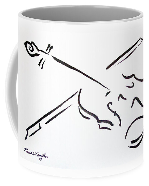 Violin Coffee Mug featuring the painting Violin by Micah Guenther