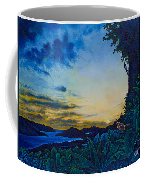 Sunset Coffee Mug featuring the painting Visions of Paradise II by Michael Frank