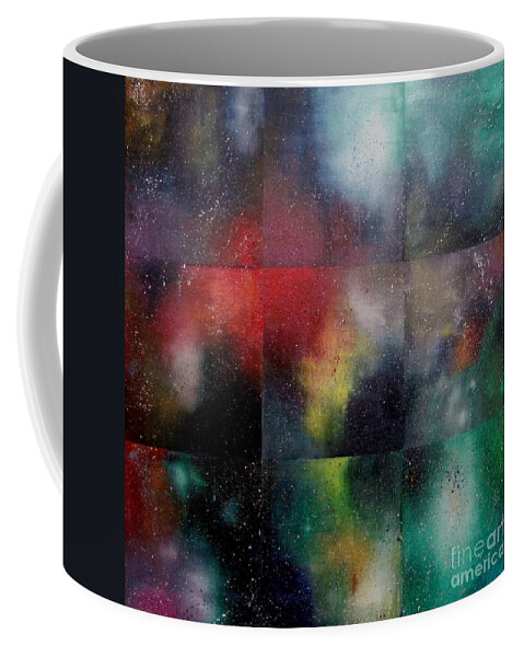Vision Coffee Mug featuring the painting Visions of Space and Time by Jeremy Aiyadurai