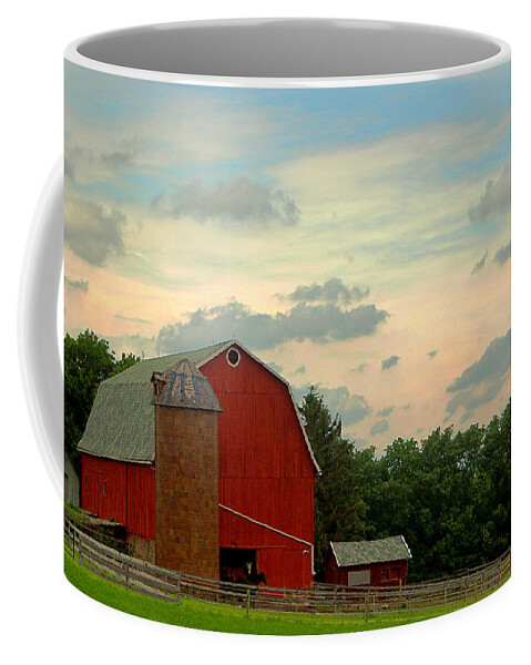 Barn Coffee Mug featuring the photograph Vivid Country by Rhonda Barrett