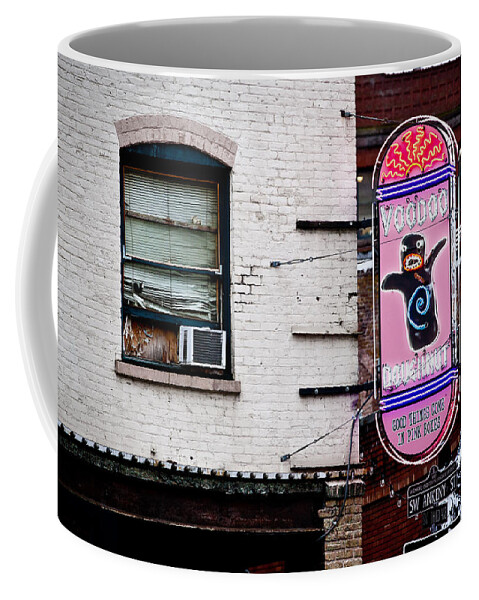 Bricks Coffee Mug featuring the photograph Voodoo Doughnut by Niels Nielsen