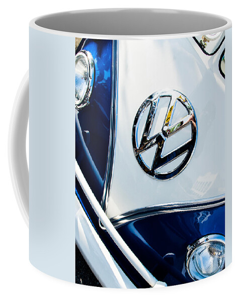 Vw Coffee Mug featuring the photograph VW Bus Logo by Valerie Cason