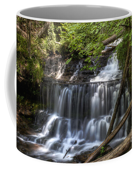 Water Coffee Mug featuring the photograph Wagner Falls by Scott Wood