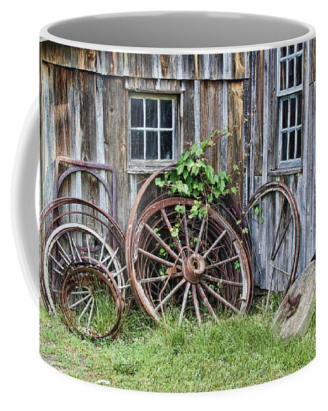 Wheels Coffee Mug featuring the photograph Wagon Wheels in Color by Crystal Nederman