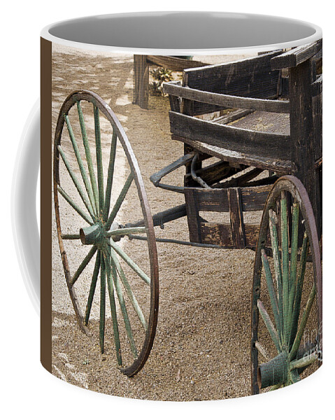 Wagon Coffee Mug featuring the digital art Wagon Wheels by Kirt Tisdale