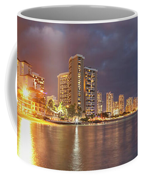 Sand Coffee Mug featuring the photograph Waikiki Beach Just After Sunset by Ian Ludwig