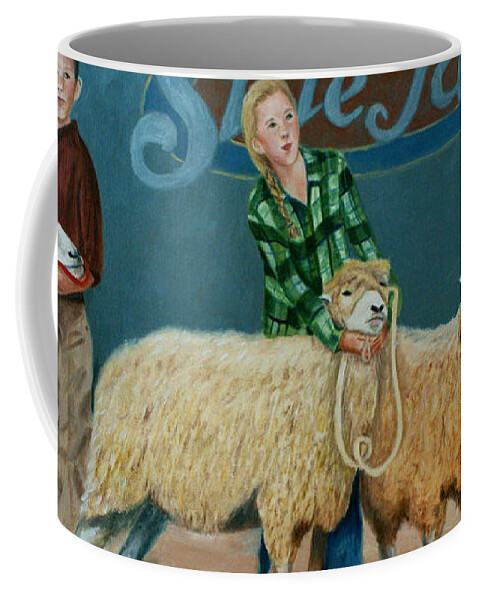 Children Coffee Mug featuring the painting Waiting on the Judges by Jill Ciccone Pike
